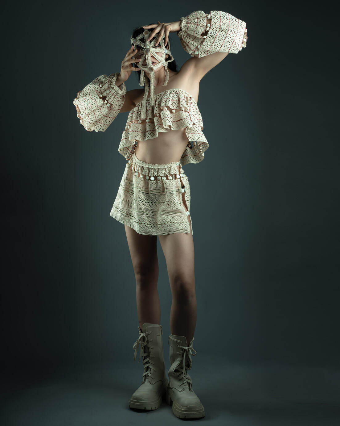 Cotton and shells woven into a second skin